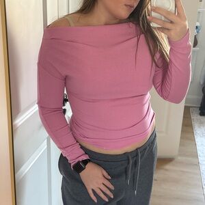 Double Zero Ribbed Pink Top